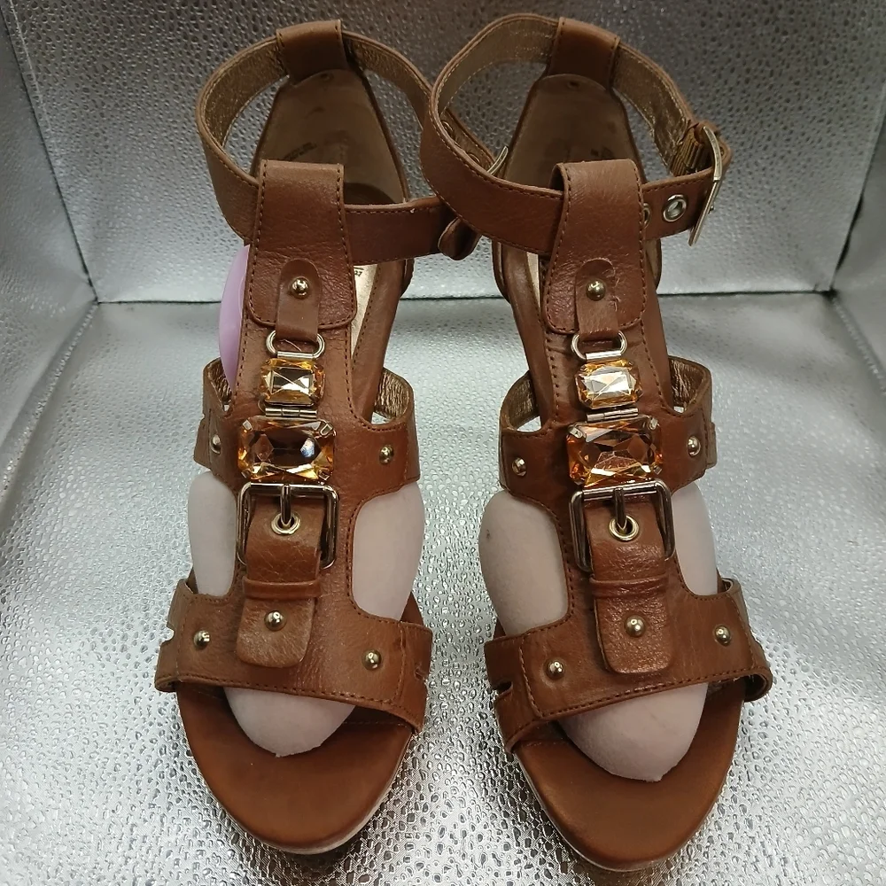 Söfft Brown Strappy Heeled Sandals Women's Size 8